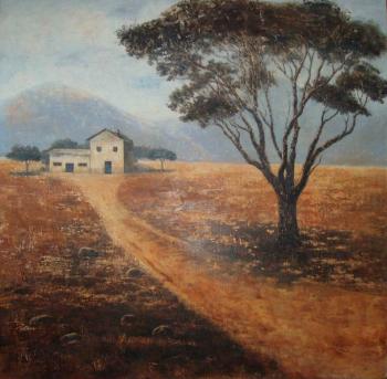 Landscape with the house. Lavrova Olga