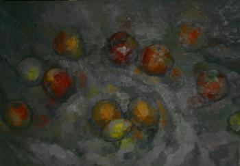 Fruits on grey silk. Spiridonova Tatiana