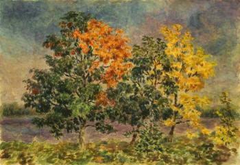 Autumn maples. Lomanova Irina