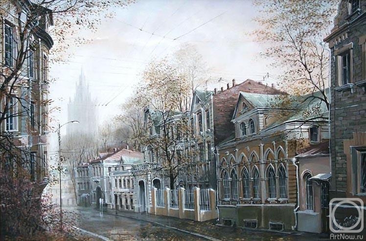 Starodubov Alexander. Povarskaya street in the Autumn