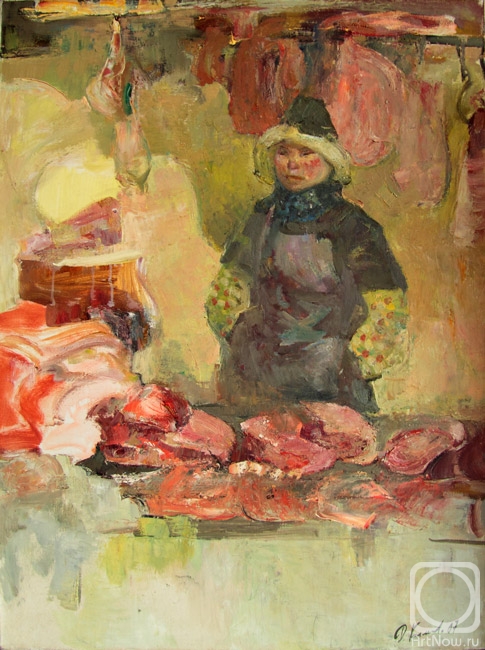 Kollegova Daria. The seller of meat. China