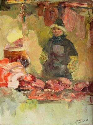 The seller of meat. China. Kollegova Daria