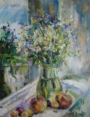 Daisies on the balcony. Kruglova Irina