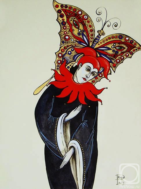 Podgaevskaya Marina. Harlequin and butterfly