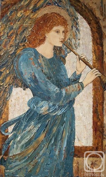 Filippova-Kargalskaya Alena. Angel with Flute No. 2 (based on the work of the British artist Edward Coley)