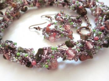 Set of jewelry "Pink tundra". Lavrova Elena