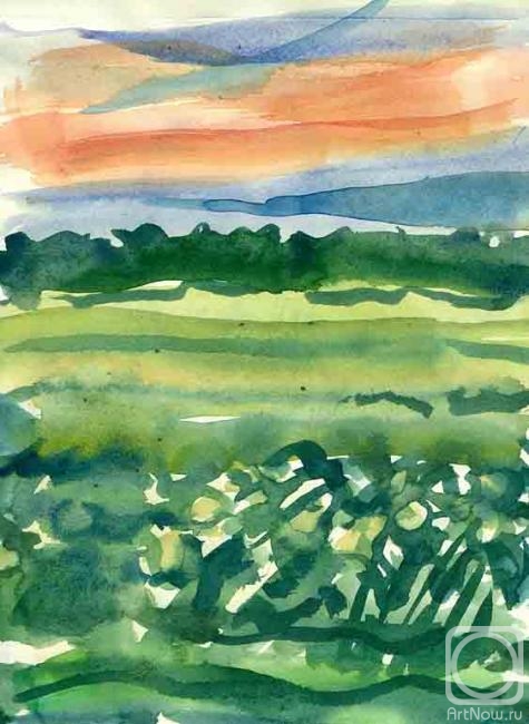 Karaceva Galina. Etude at sunset