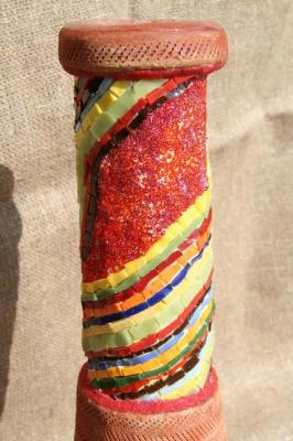 Mosaic Vase - the cone of a series of "Clown bell". Izmailova Natalia