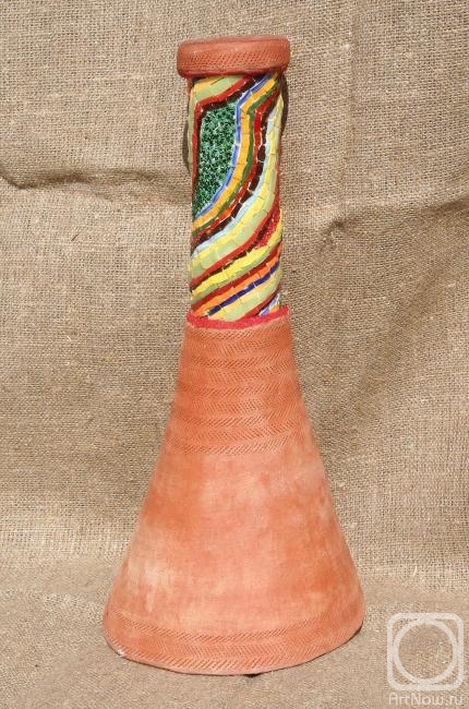 Izmailova Natalia. Mosaic Vase - the cone of a series of "Clown bell"