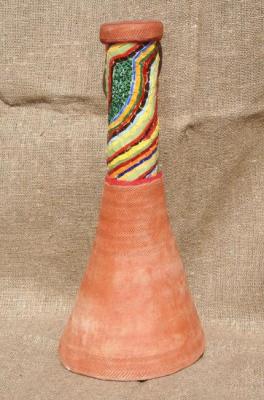 Mosaic Vase - the cone of a series of "Clown bell". Izmailova Natalia