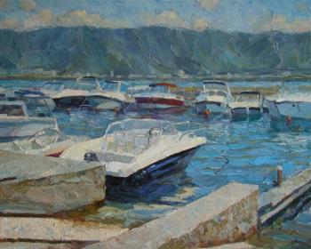 Gelendzhik. Boats at the pier (Impressionismo). Volkov Sergey