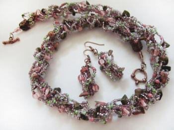 Set of jewelry "Pink tundra". Lavrova Elena