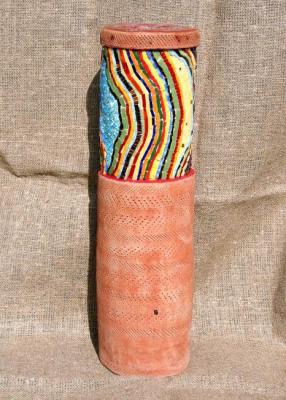 Mosaic Vase - Cylinder of a series of "Clown bell". Izmailova Natalia