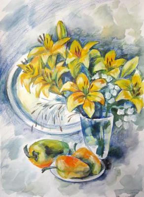 Yellow lilies. Lavrova Elena