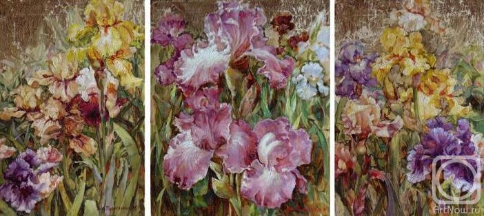 Podgaevskaya Marina. Irises (triptych)