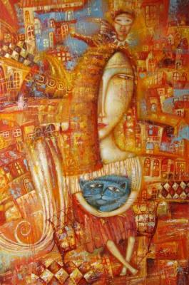 once in a small courtyard