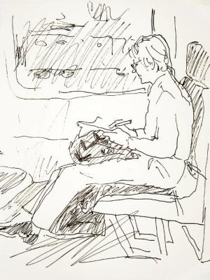 In the train. Karaceva Galina