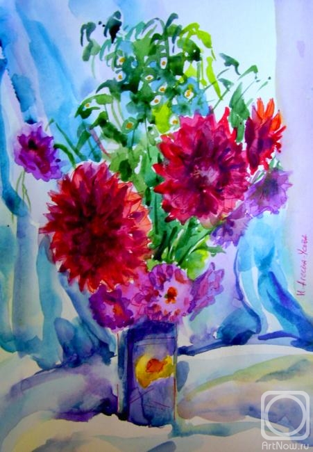Ageeva-Usova Irina. A bouquet a dahlia