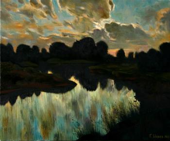 Clouds in the river. Isaev Gennadiy