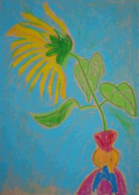 Sunflower in profile. Larskaya Nataliya