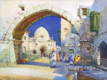 Arab Street Scene with Traders. Pugachev Pavel
