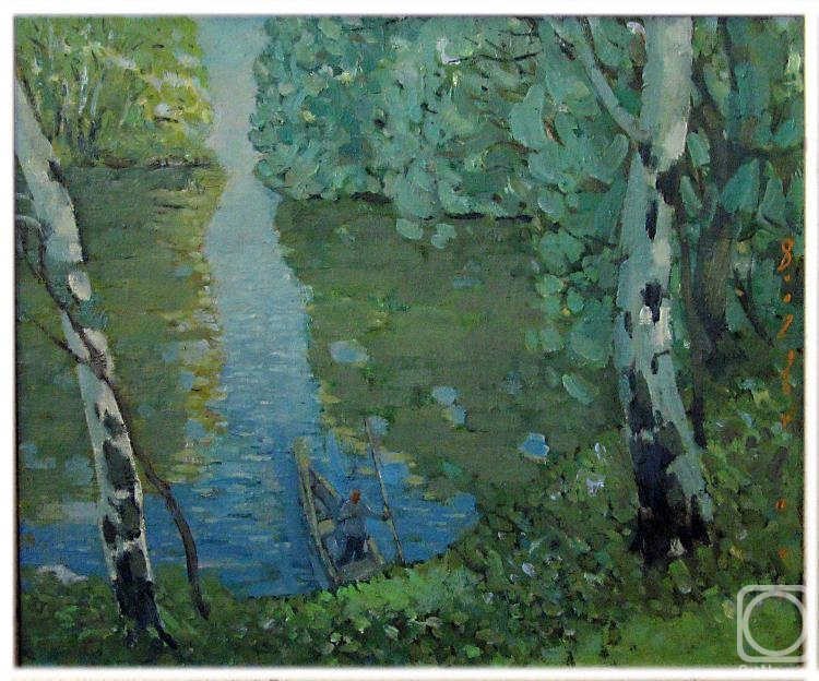 Arepyev Vladimir. Birches and reflection