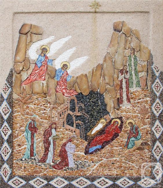 Izmailova Natalia. Mosaic "Christmas"
