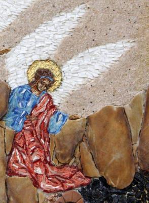 Mosaic "Christmas" (fragment). Izmailova Natalia