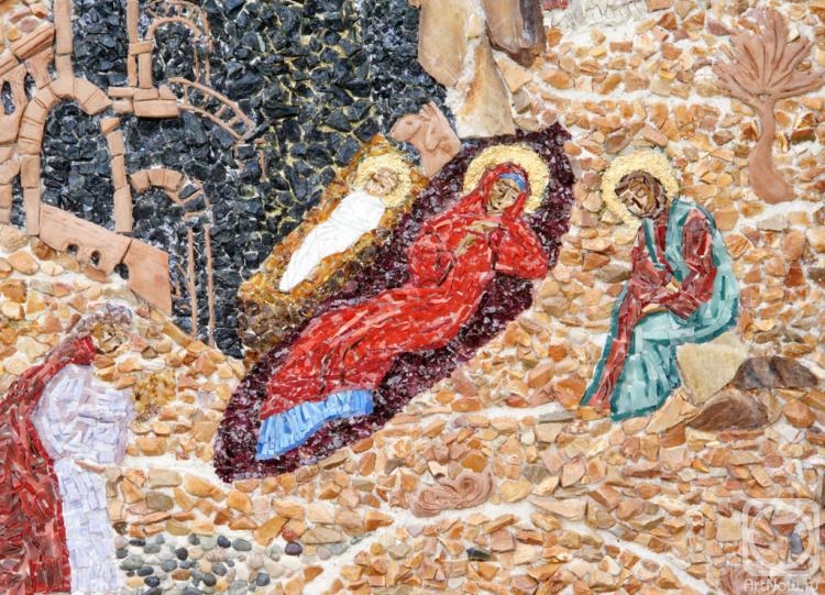 Izmailova Natalia. Mosaic "Christmas" (fragment)