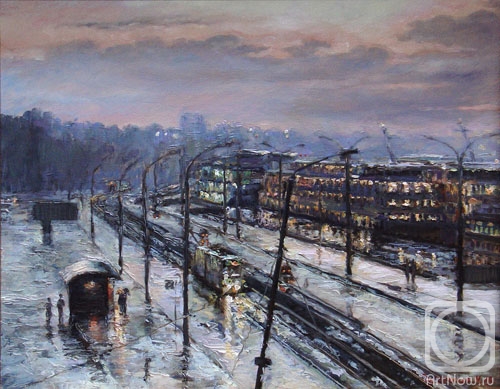 Podgaevskaya Marina. River station. Rain. Peter