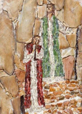 Mosaic "Christmas" (fragment). Izmailova Natalia