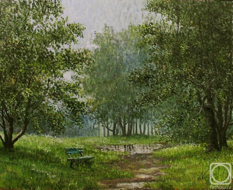 Konturiev Vaycheslav. Rain in a deserted park