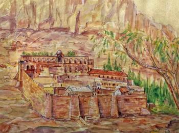 View of the monastery of St. Catherine in Sinai (). Volkhonskaya Liudmila