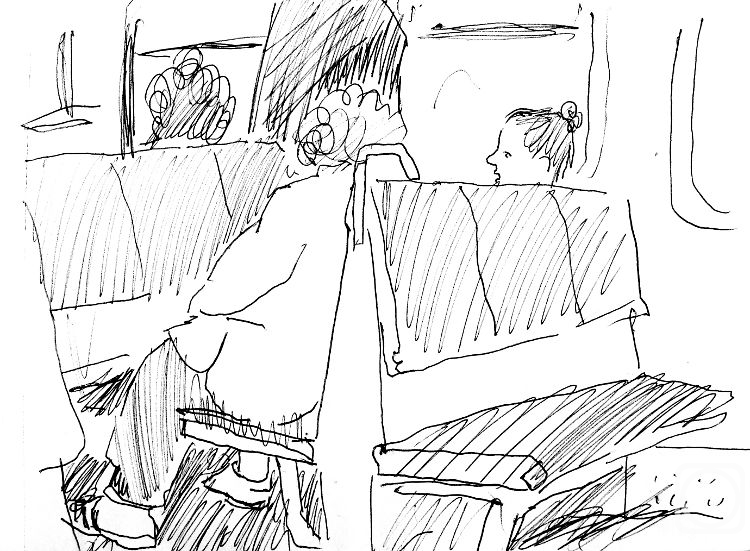 Karaceva Galina. In the train