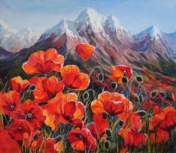 Mountain poppies. Grosa Ludmila