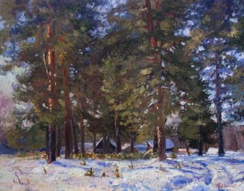 Rodionov Igor Ivanovich. Pine. Winter sunny day