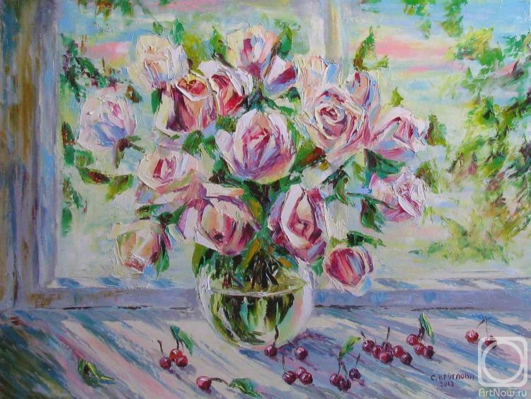 Kruglova Svetlana. Roses at the window