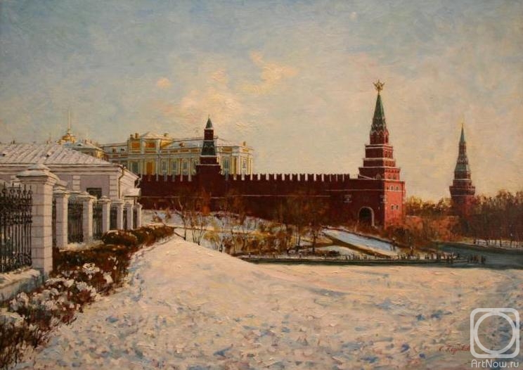 Glushkov Sergey. View of the Borovitsky tower