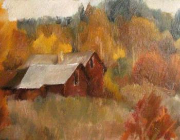 Autumn, the red barns. Kremer Mark
