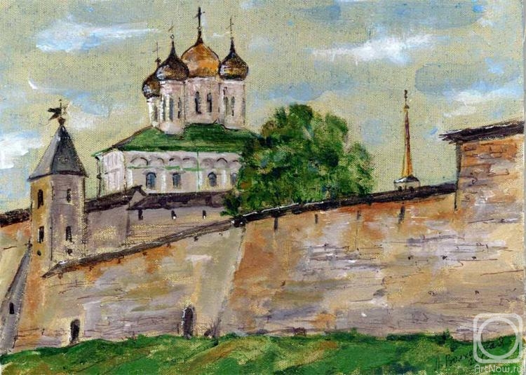 Volkhonskaya Liudmila. Walls of the Pskov Kremlin