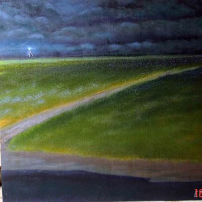 Evening before a thunderstorm