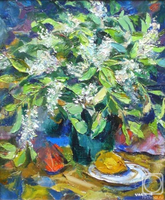 Shaykhetdinov Vagiz. Bouquet of bird cherry with lemon