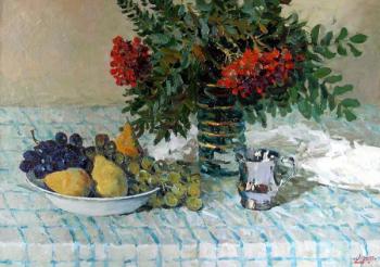 Still-life with the rowan-tree branches