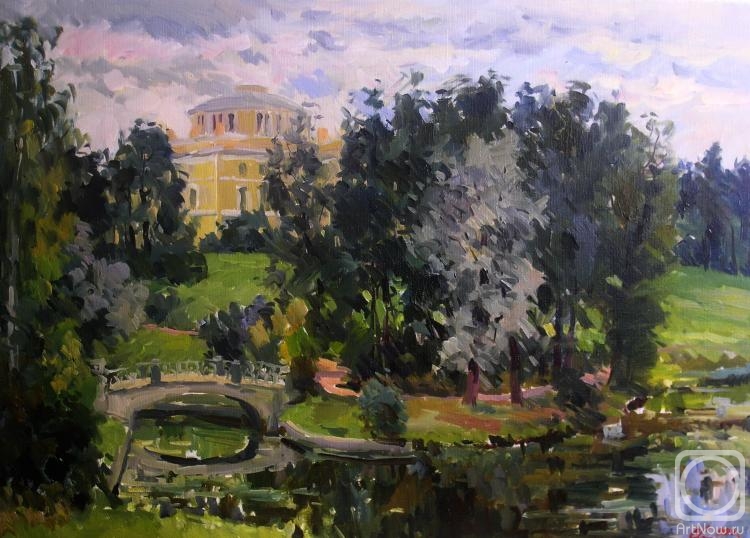 Malykh Evgeny. Pavlovsk. The view on the palace and Slavianka river