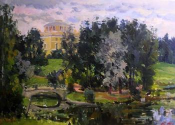 Pavlovsk. The view on the palace and Slavianka river