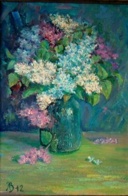 Lukashov Vladimir Evgenievich. Spring still life with lilac
