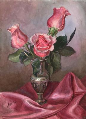 Silk and roses. Zhadenova Natalya