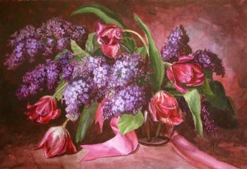 Tulips and lilacs