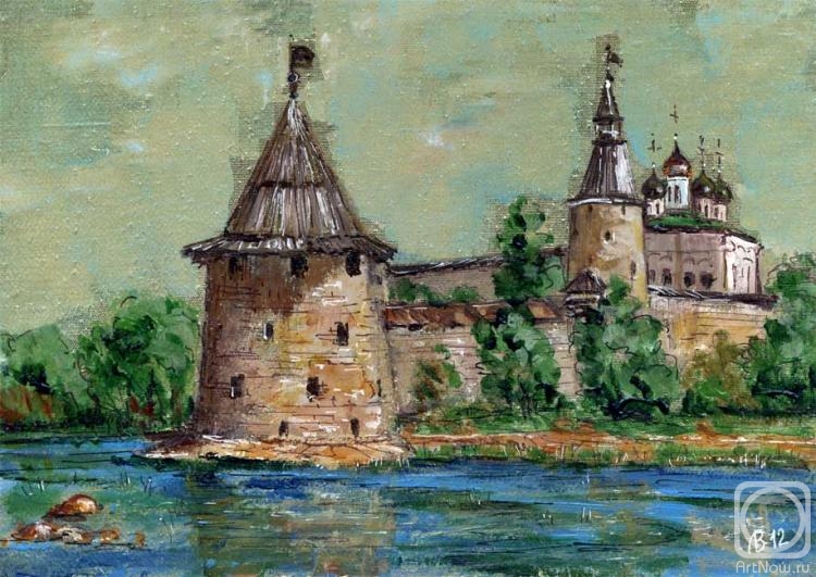 Volkhonskaya Liudmila. View of the Pskov Kremlin