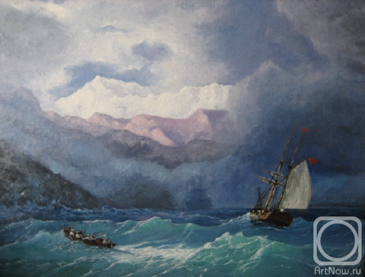 Rogov Vitaly. Stormy Sea (copy from the painting by Aivazovsky I.K.)